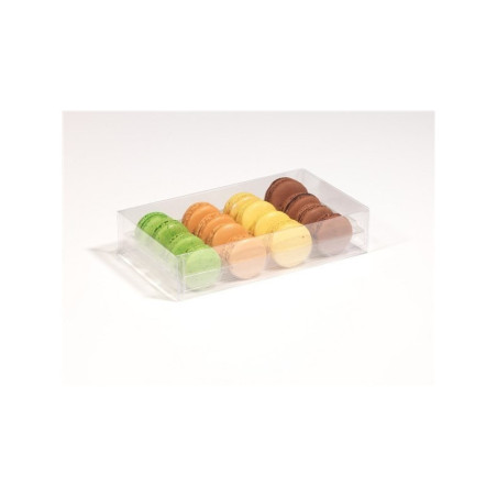 Boîte 20 Macarons avec alvéole Cristal - dim.222x161x47/46mm