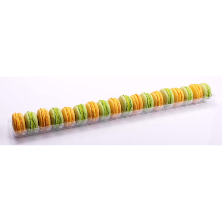 Reglette 18 Macarons avec alvéole Cristal - Dim 501 x 56 x 49/48 mm