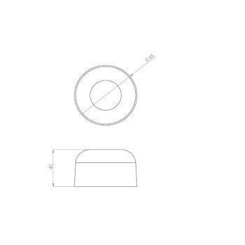 MDC Entremet individuel Ø65 H40 - BA - PVC BLEU 300µ + oreille