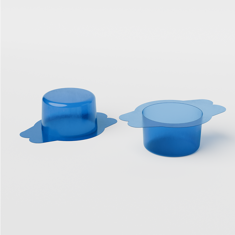 MDC Entremet individuel Ø65 H40 - BA - PVC BLEU 300µ + oreille