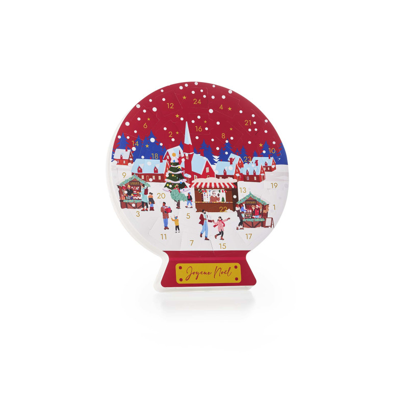 10 CALENDRIER BOULE MARCHE NOEL 25 -ALV+FACE AV+CHEV- KW290G - C2PACK
