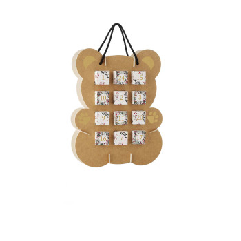 10 CALENDRIER OURSON 2025 - 2 FACES+12 ETUIS+2 CORDELETTES - C2PACK