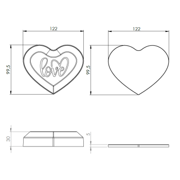 10 MDC BONBONNIERE COEUR LOVE + FOND
