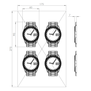 10 MOULES MONTRE 2X2