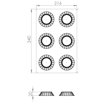 5 MOULES SOCLE OEUF 2X3
