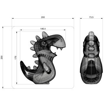 10 MOULES DINO MM