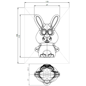 20 MOULES LAPIN PINPIN PM