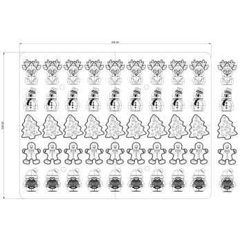 15 PLAQUES FRITURES NOEL 9X5 2025