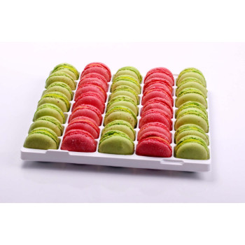 ALVÉOLE 5X7 MACARONS APET BLANC 400µ