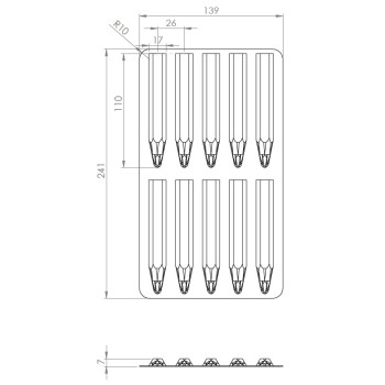 15 MOULES 2X5 CRAYON