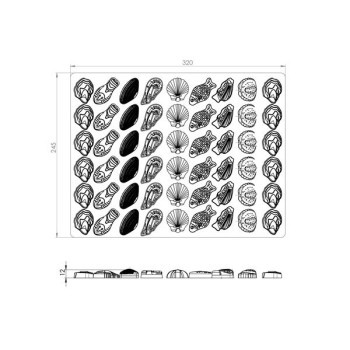 15 MOULES FRITURE MER FOURREE 9X6 PC24