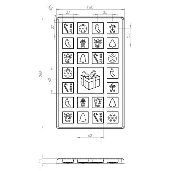 KIT 40 CALENDRIER MOULAGE-ETUI KL290 IMP+VM + ALV PET C 300 - C2PACK