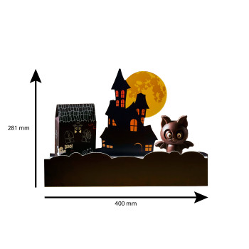 SUPPORT VITRINE HALLOWEEN CHATEAU LUNE