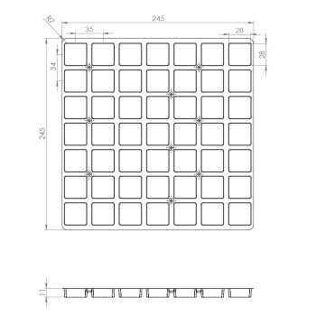 MOULES 7X7 CARRE PC14 GAMI