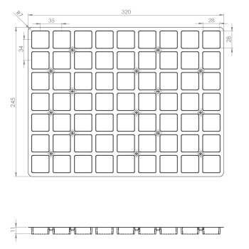 MOULES 9X7 CARRE PC14